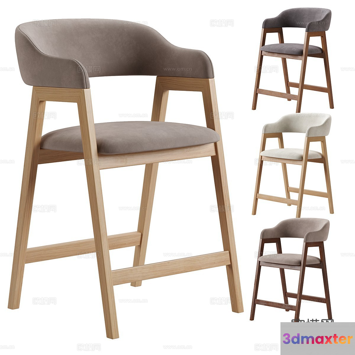 Wooden High Chair 3D Model - 9950 - CORONA Render