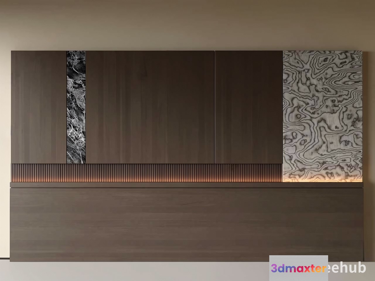 Modern Abstract Art 3D Model - 23012 - VRAY Render