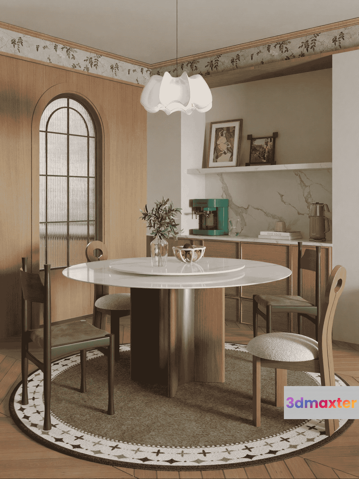 Modern Dining Room 3D Model - 18058 - VRAY Render
