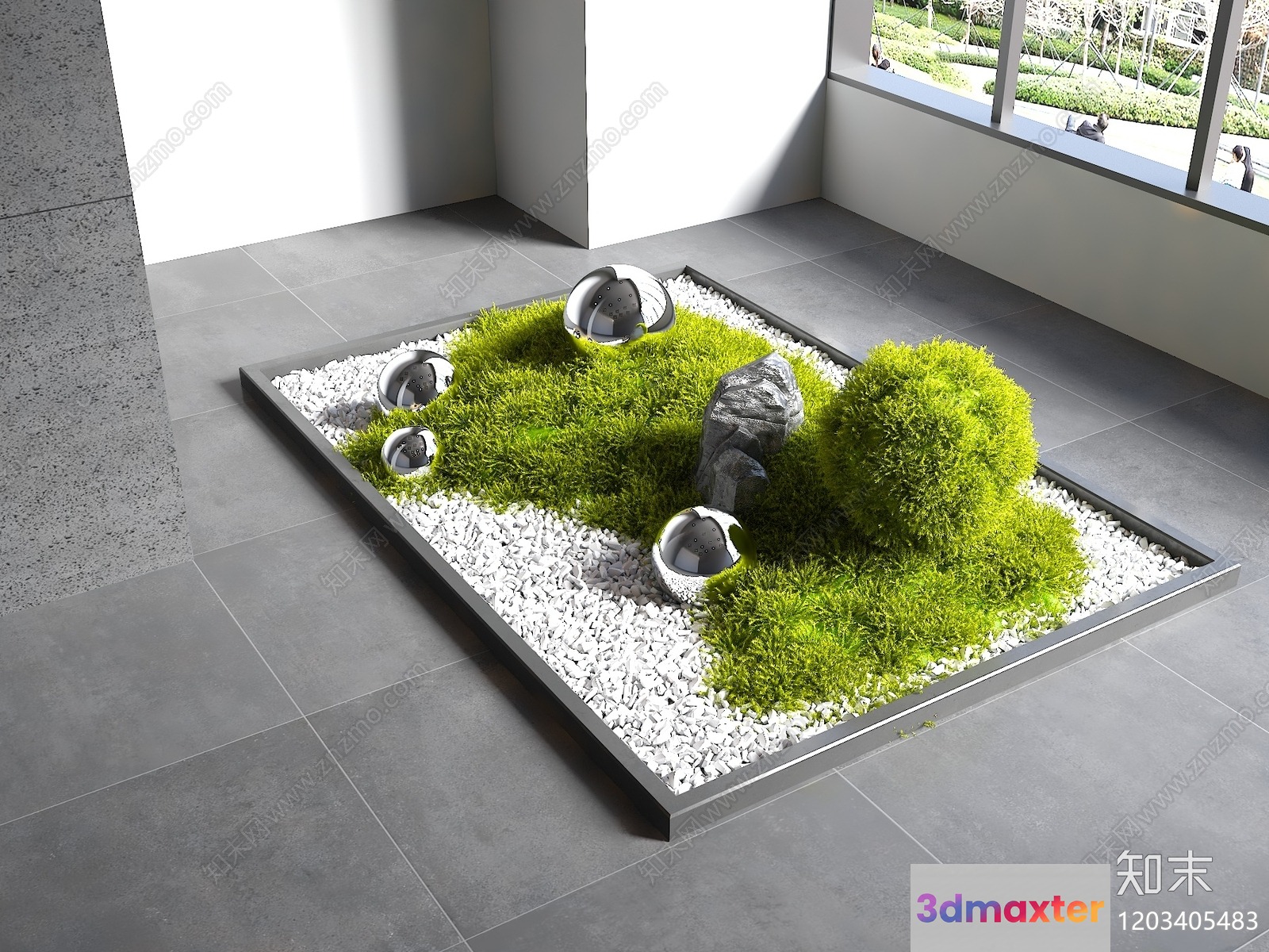Zen Garden Design 3D Model - 21716 - VRAY Render