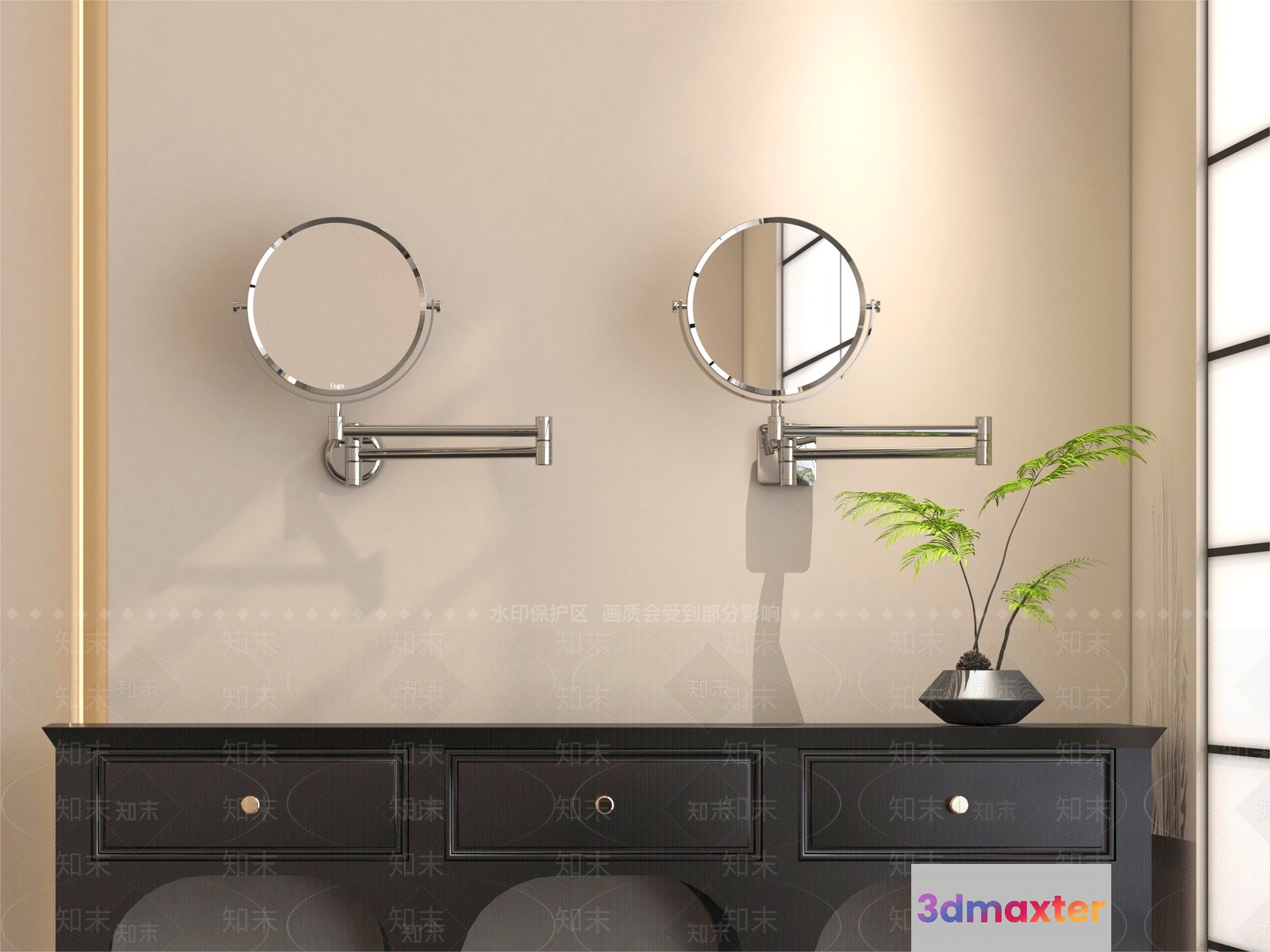 Modern Bathroom Vanity 3D Model - 12733 - VRAY Render