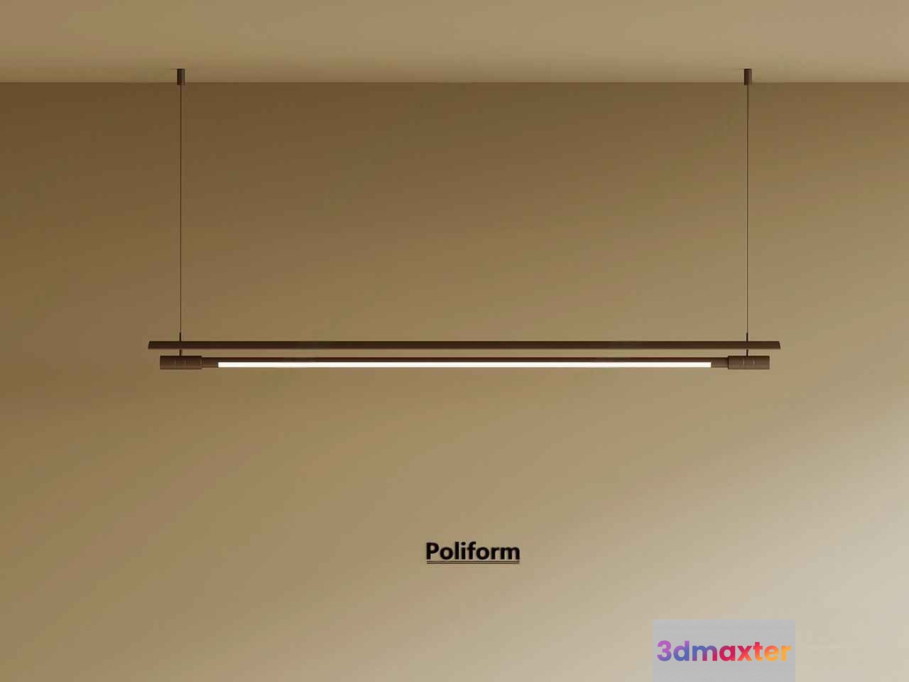 A Long Thin Light Fixture 3D Model - 3208 - VRAY Render