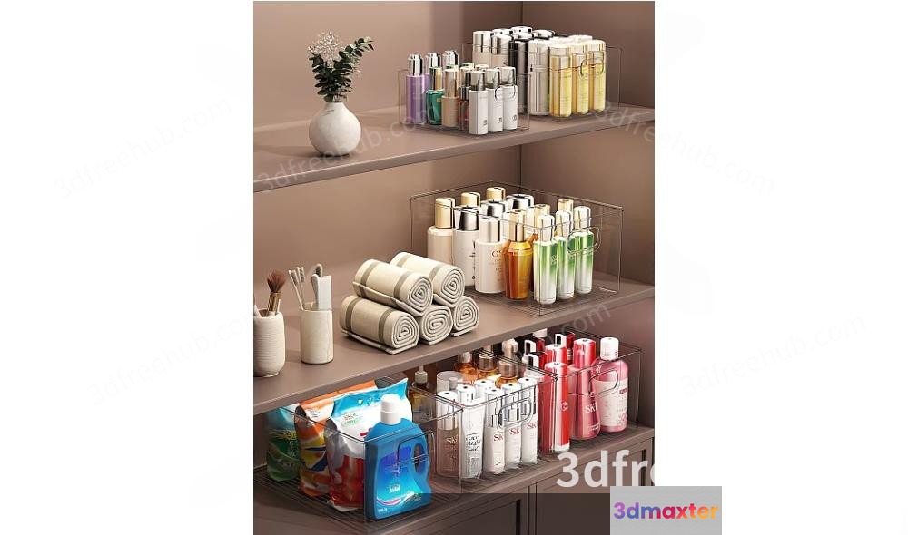 Bottles Of Skincare Products 3D Model - 19000 - VRAY Render