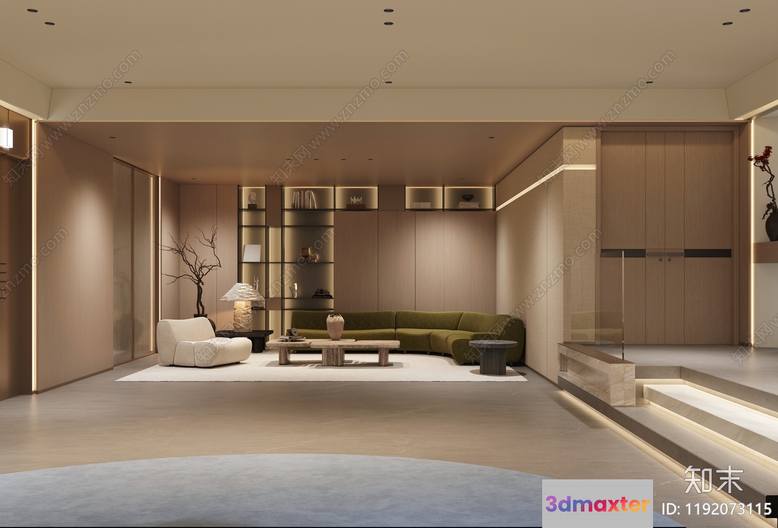 Modern Living Room 3D Model - 5656 - VRAY Render
