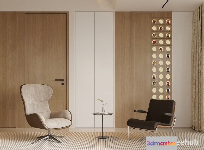 Modern Minimalist Interior 3D Model - 21986 - VRAY Render