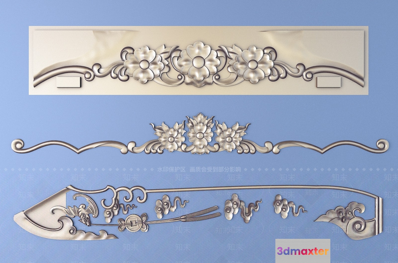 Artistic Wall Decorations 3D Model - 9849 - VRAY Render