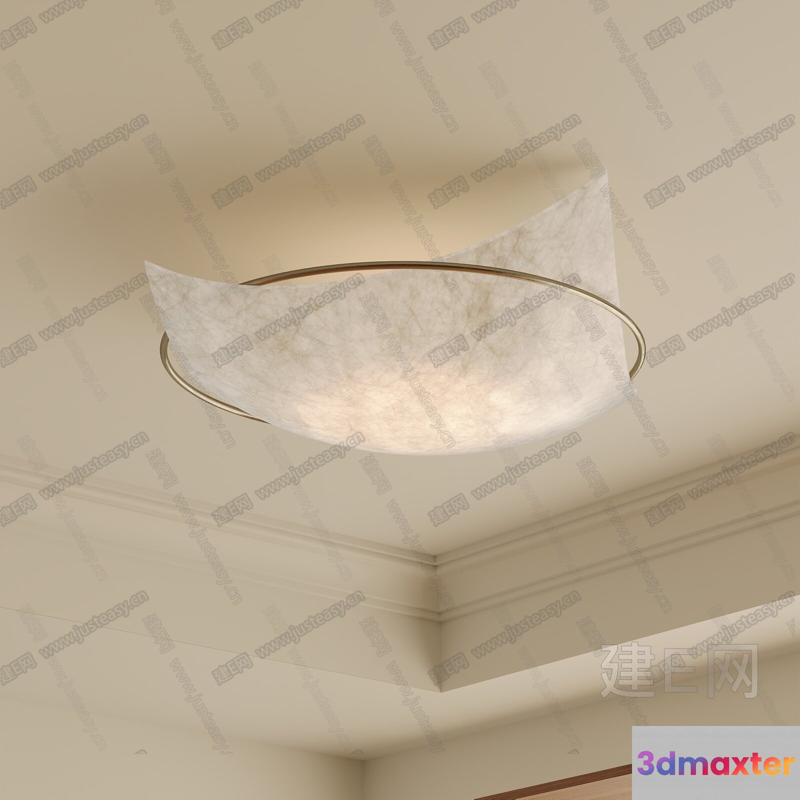 Gold Light Fixture 3D Model - 18614 - VRAY Render