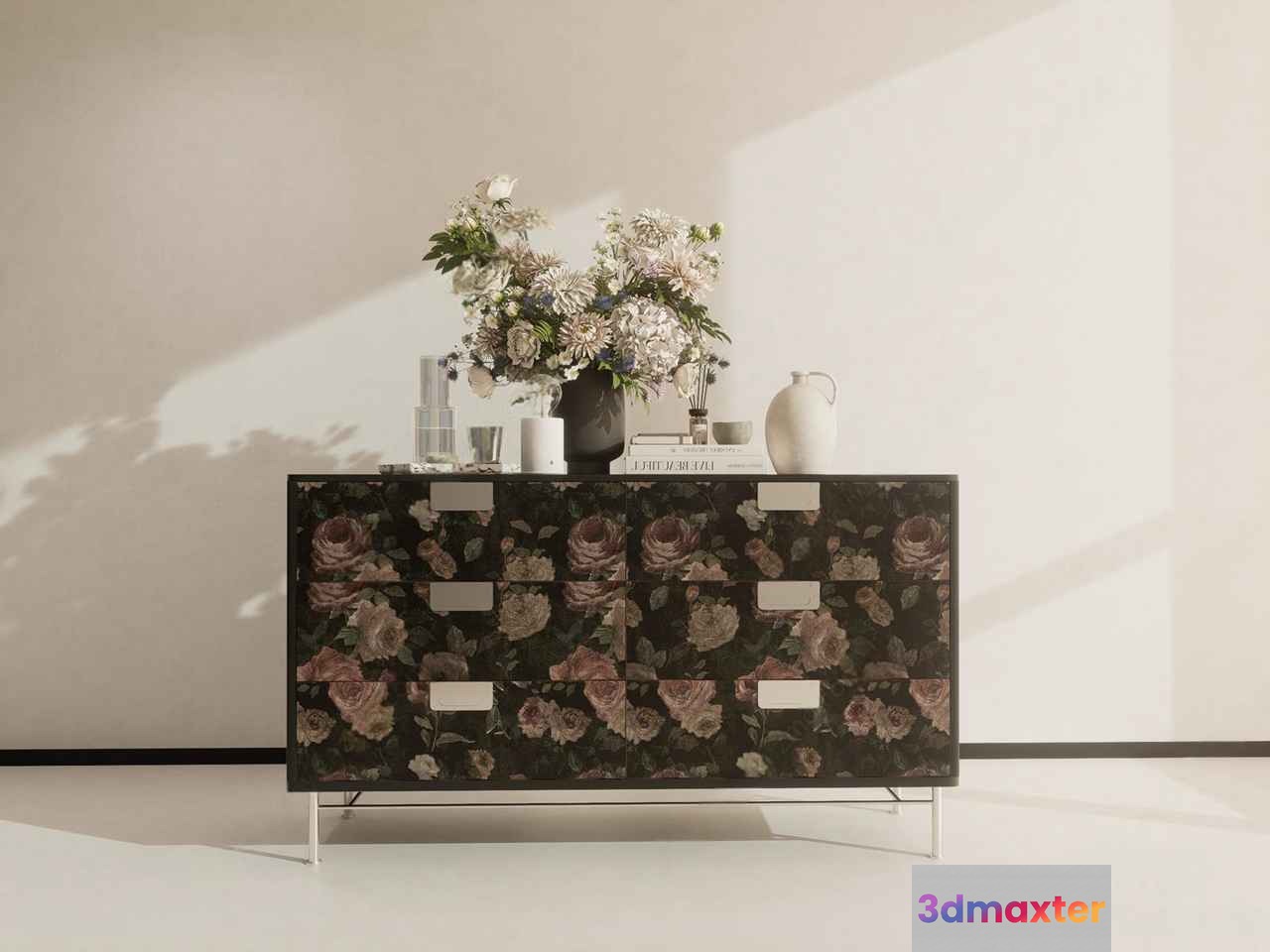 A Floral Dresser 3D Model - 18406 - VRAY Render