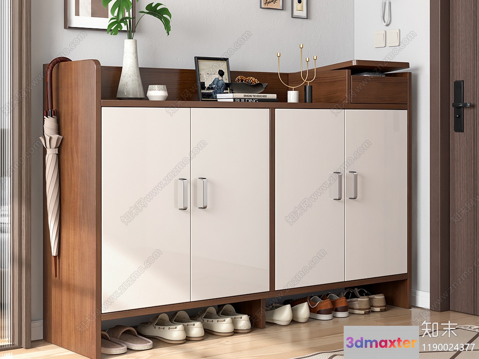 A Shoe Cabinet 3D Model - 6044 - VRAY Render