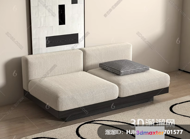 Modern Living Room 3D Model - 18090 - VRAY Render