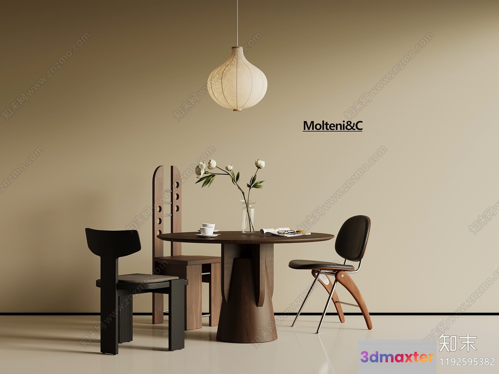 Modern Dining Room 3D Model - 5186 - VRAY Render