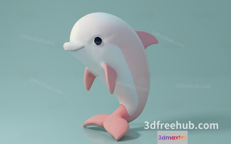 A 3D Dolphin Model 3D Model - 22987 - VRAY Render
