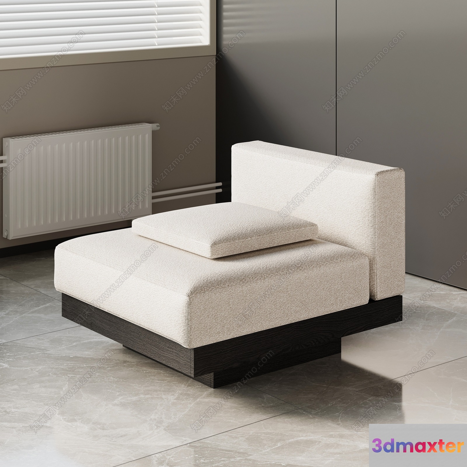 Modern Beige Chair 3D Model - 18102 - VRAY Render