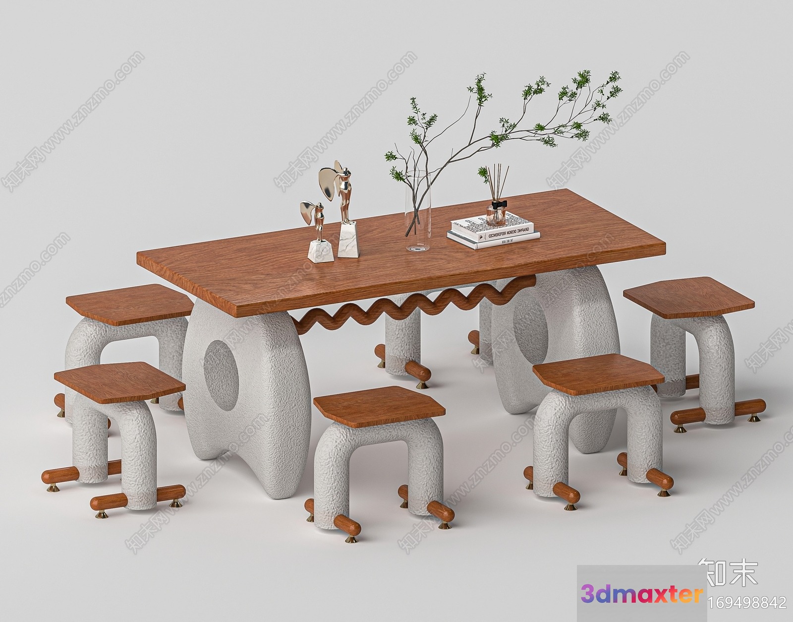 Modern Dining Table 3D Model - 6800 - VRAY Render