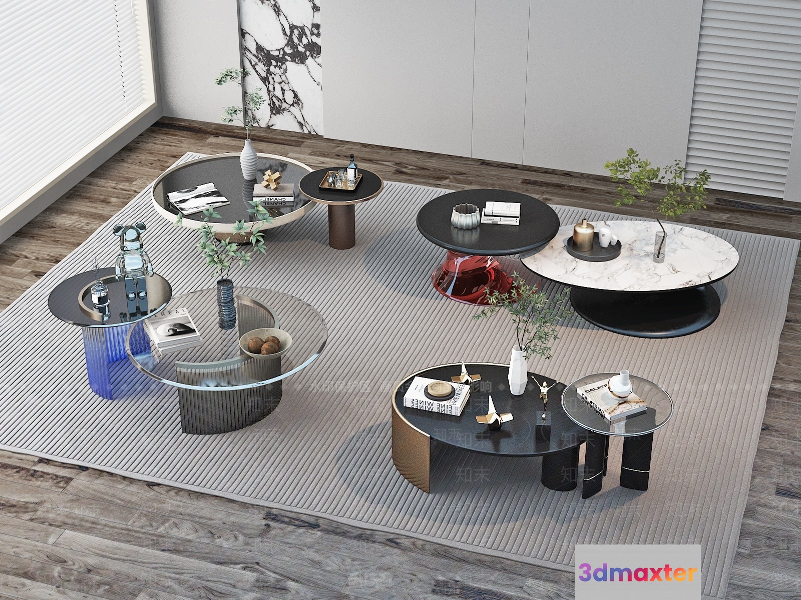 Modern Coffee Tables 3D Model - 14713 - VRAY Render