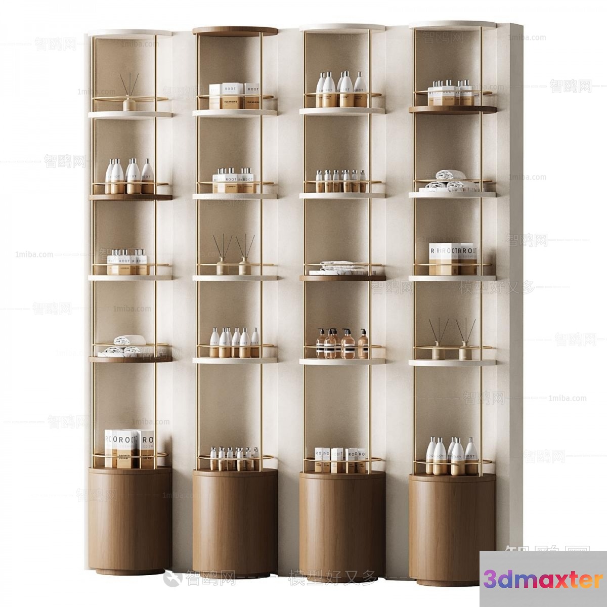 Modern Shelving Unit 3D Model - 18112 - VRAY Render