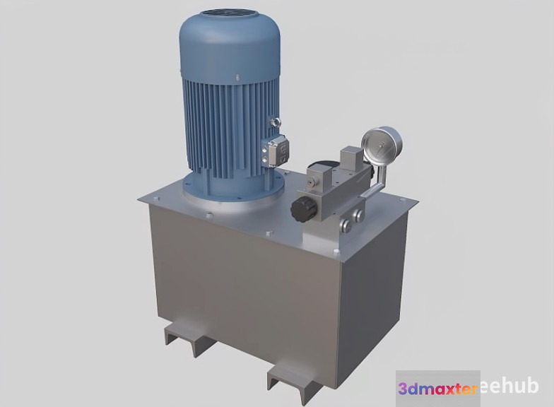 A 3D Model Of An Industrial Machine 3D Model - 6228 - VRAY Render