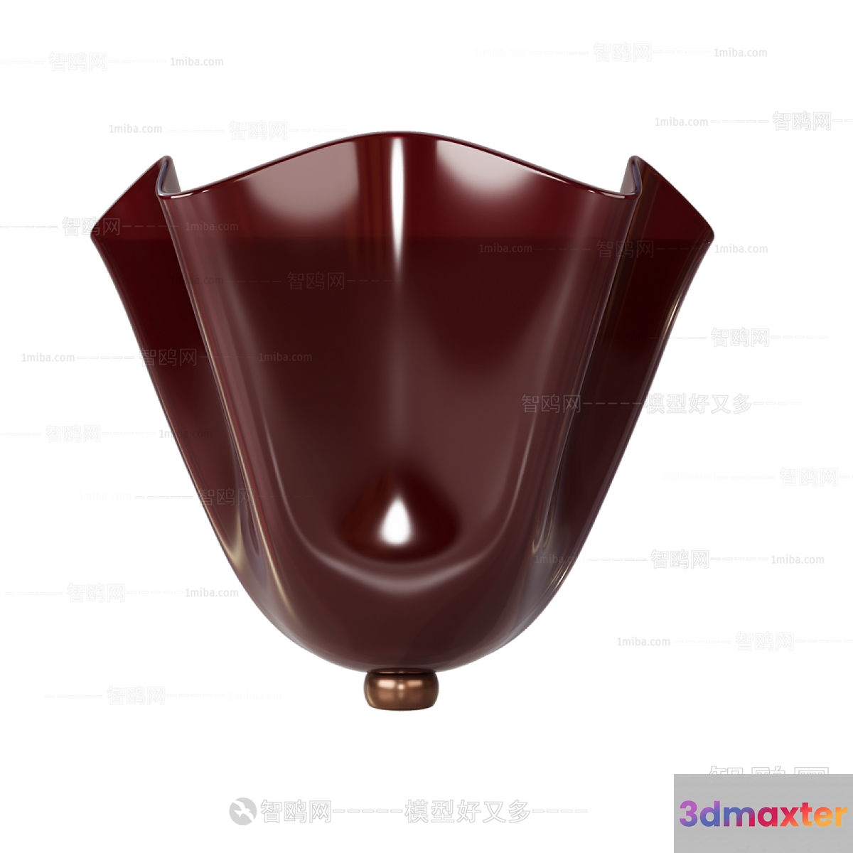 The Image Features A Brown Ceramic Vase 3D Model - 23470 - VRAY Render
