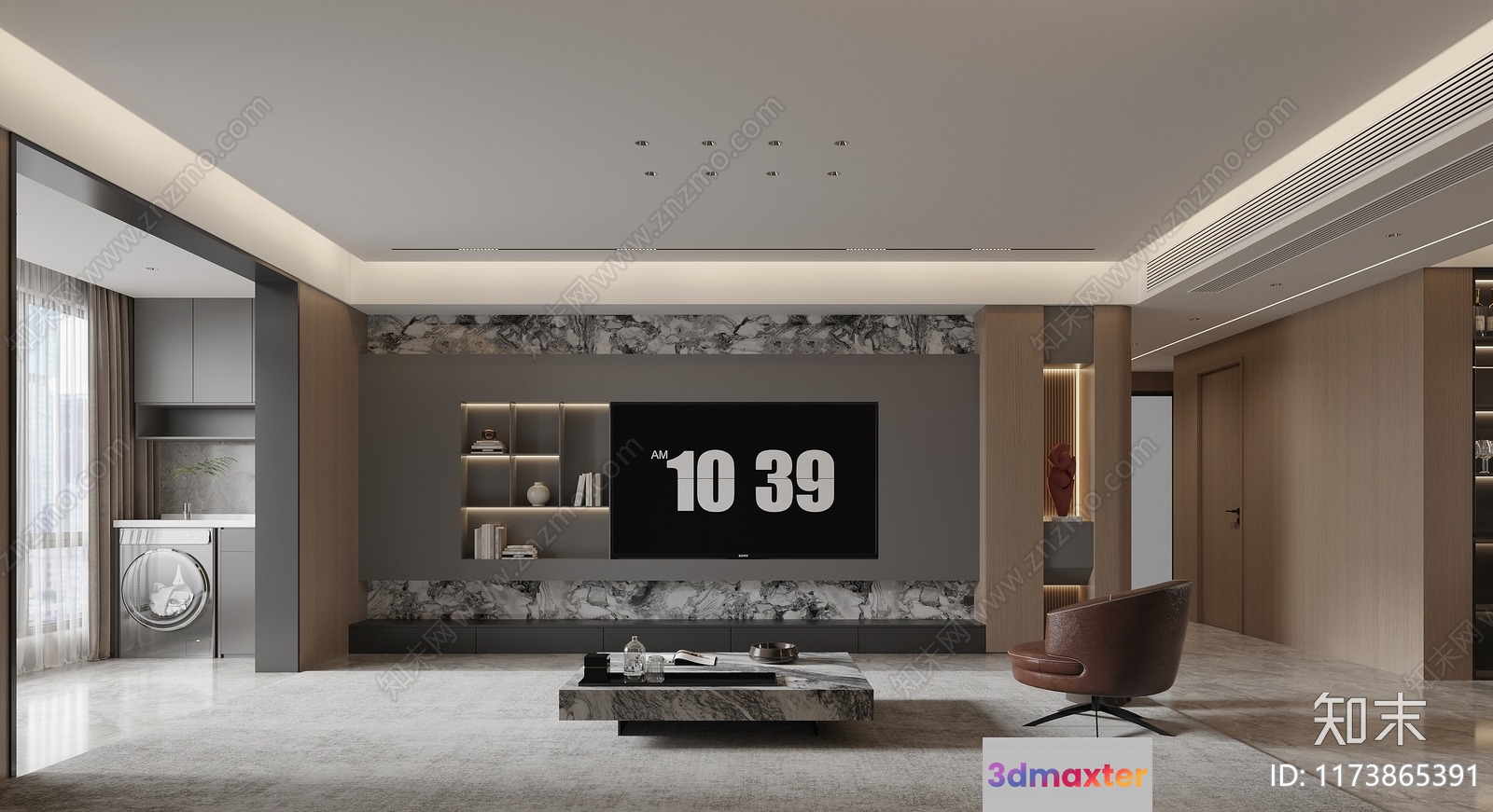 Modern Living Room 3D Model - 10221 - CORONA Render