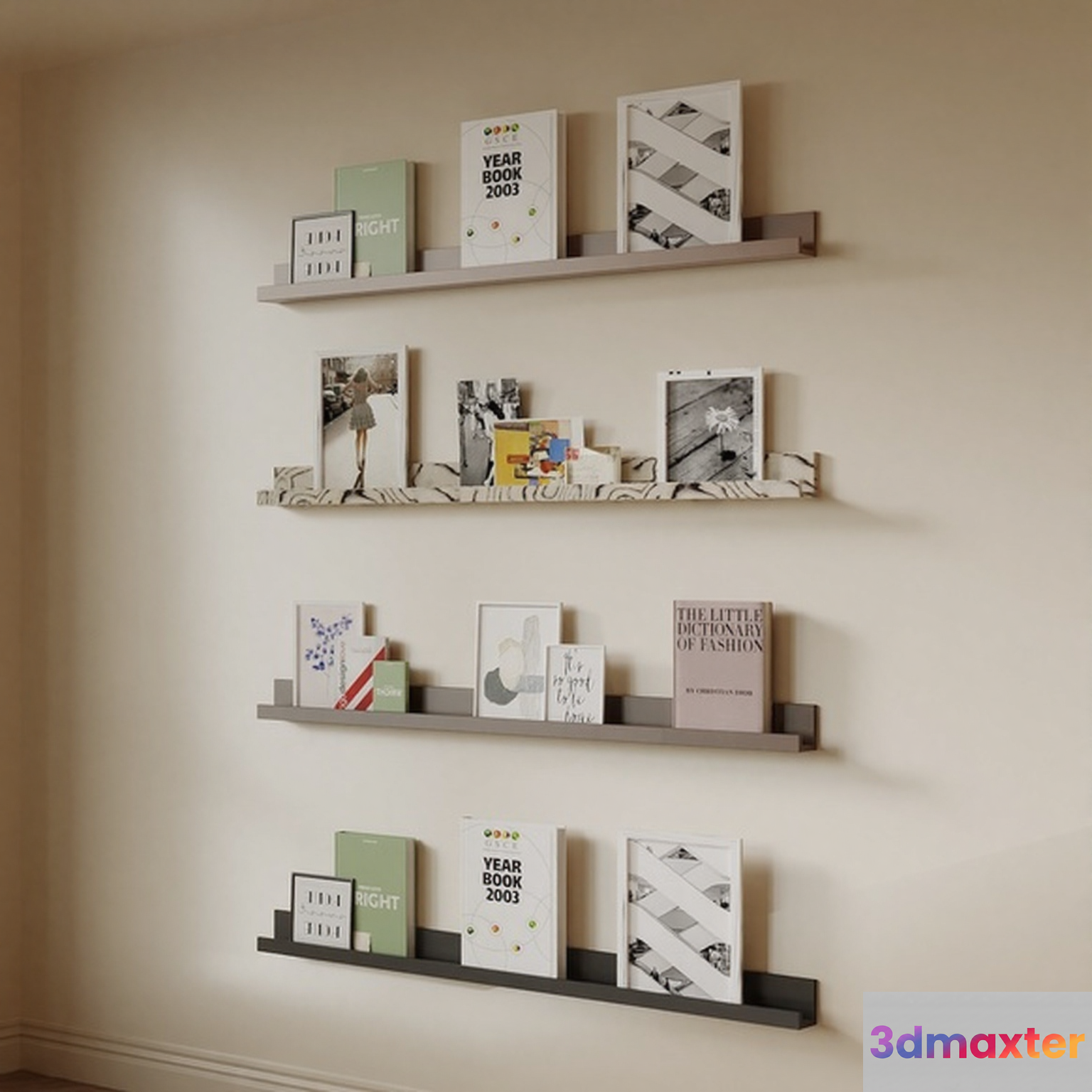 Modern Floating Shelves 3D Model - 12166 - VRAY Render