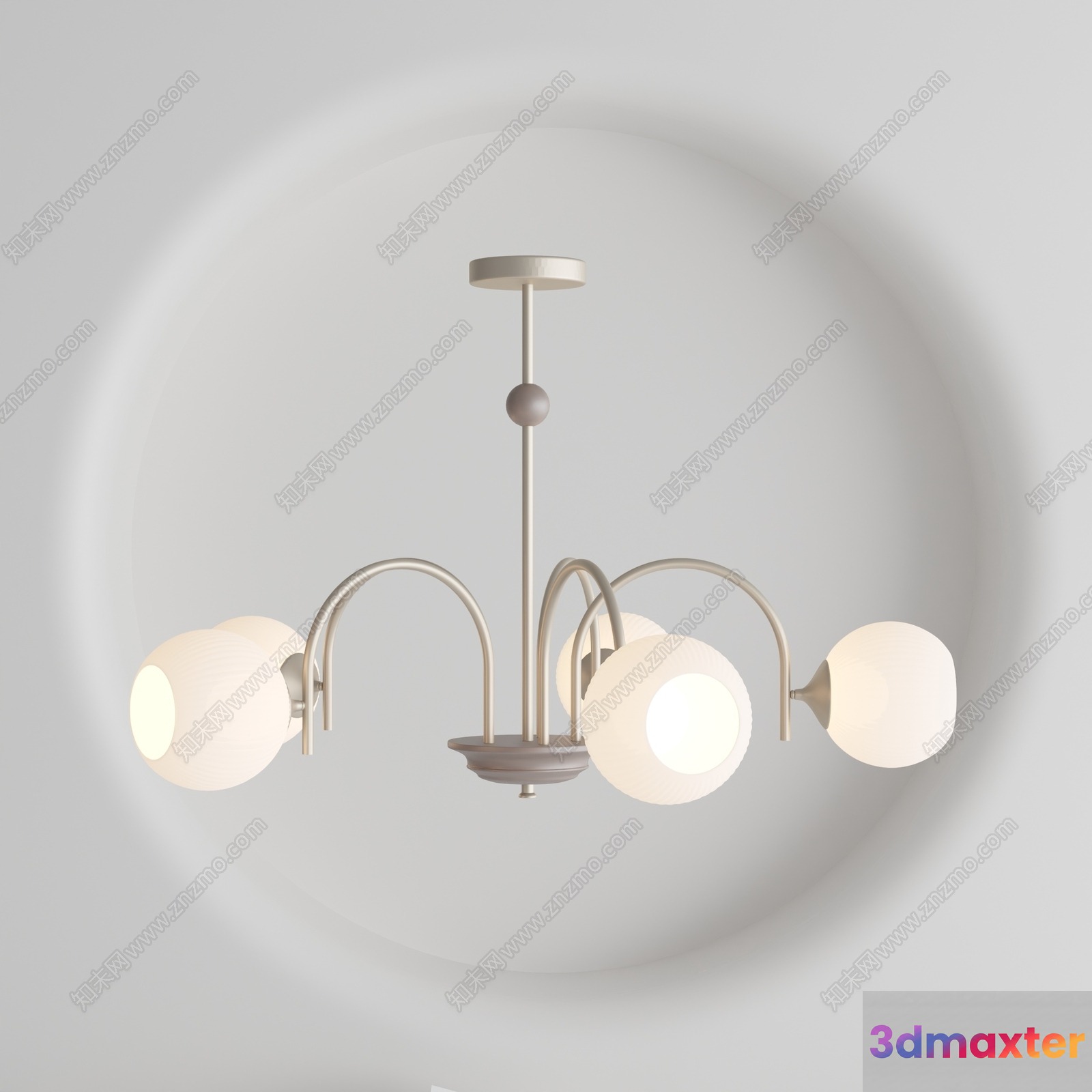Gold Light Fixture 3D Model - 23122 - VRAY Render