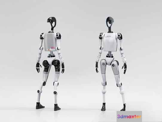 Two Humanoid Robots 3D Model - 2159 - VRAY Render