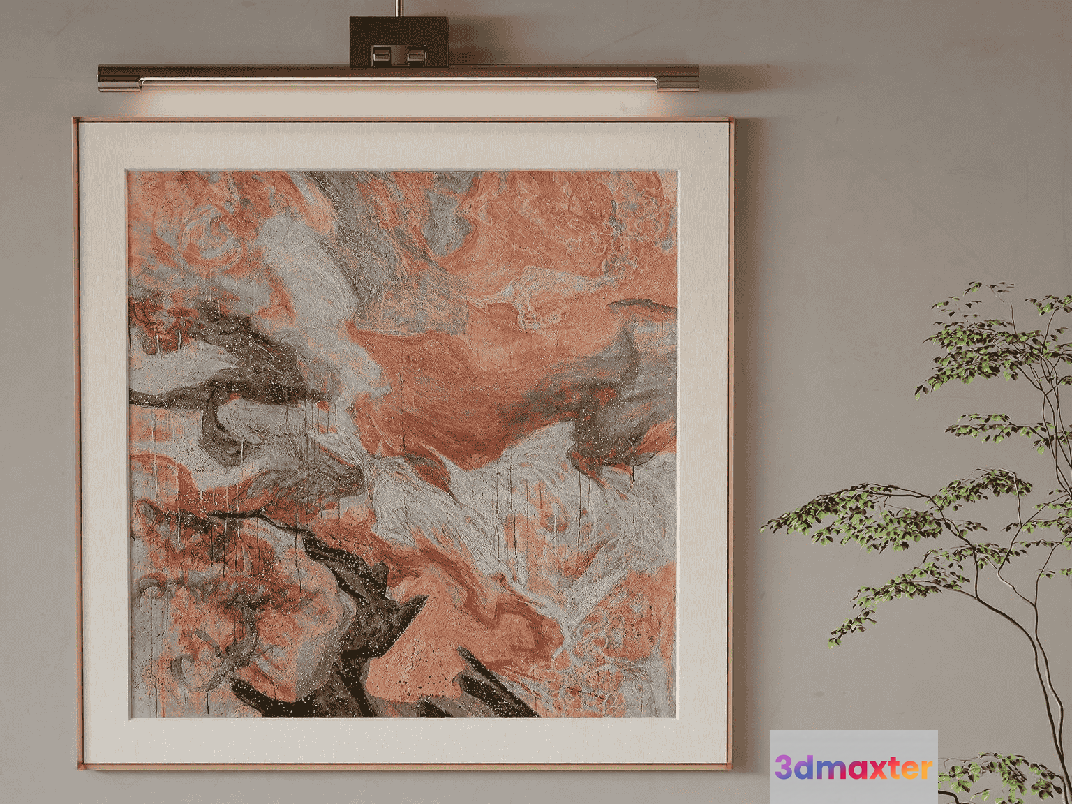 Modern Abstract Art Piece 3D Model - 16506 - VRAY Render