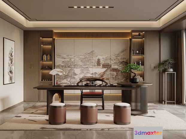 Modern Office Space 3D Model - 5663 - VRAY Render