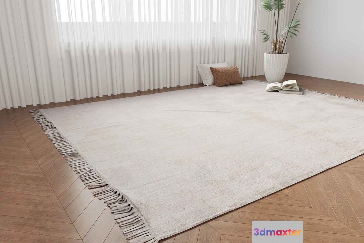 White Rug 3D Model - 1716 - CORONA Render