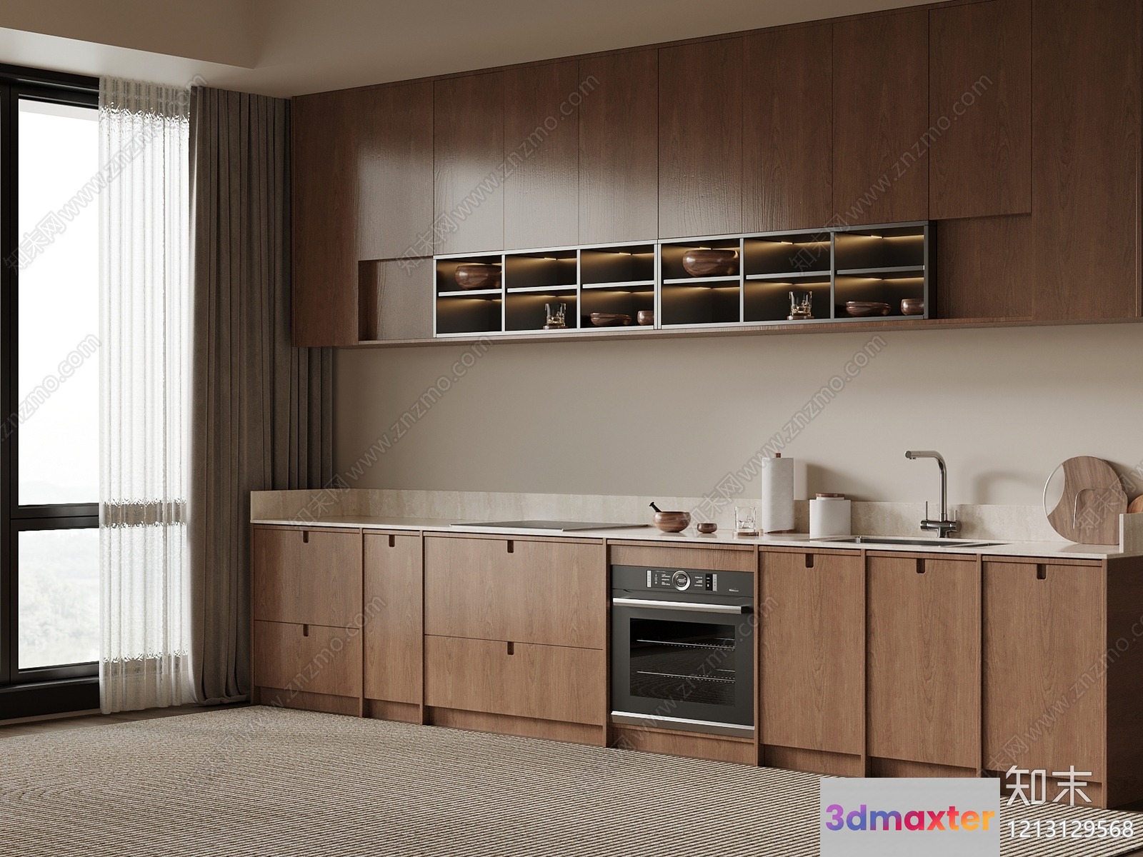 Modern Kitchen 3D Model - 7582 - VRAY Render