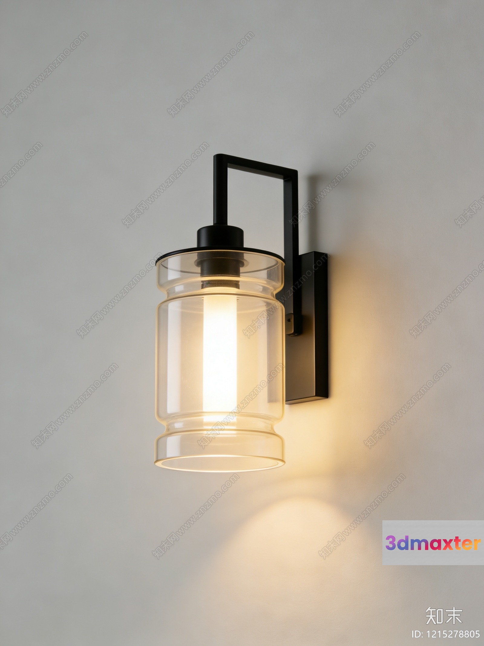 A Light Fixture With A Glass Shade 3D Model - 17876 - VRAY Render