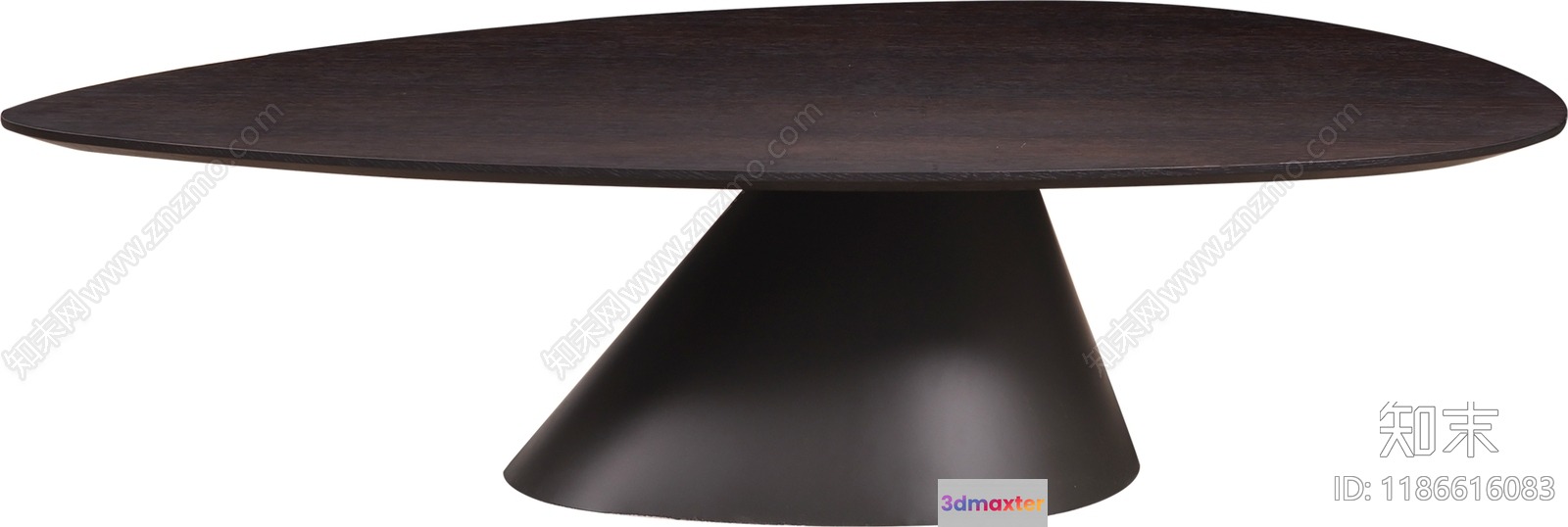 Modern Dark Brown Table 3D Model - 19069 - VRAY Render