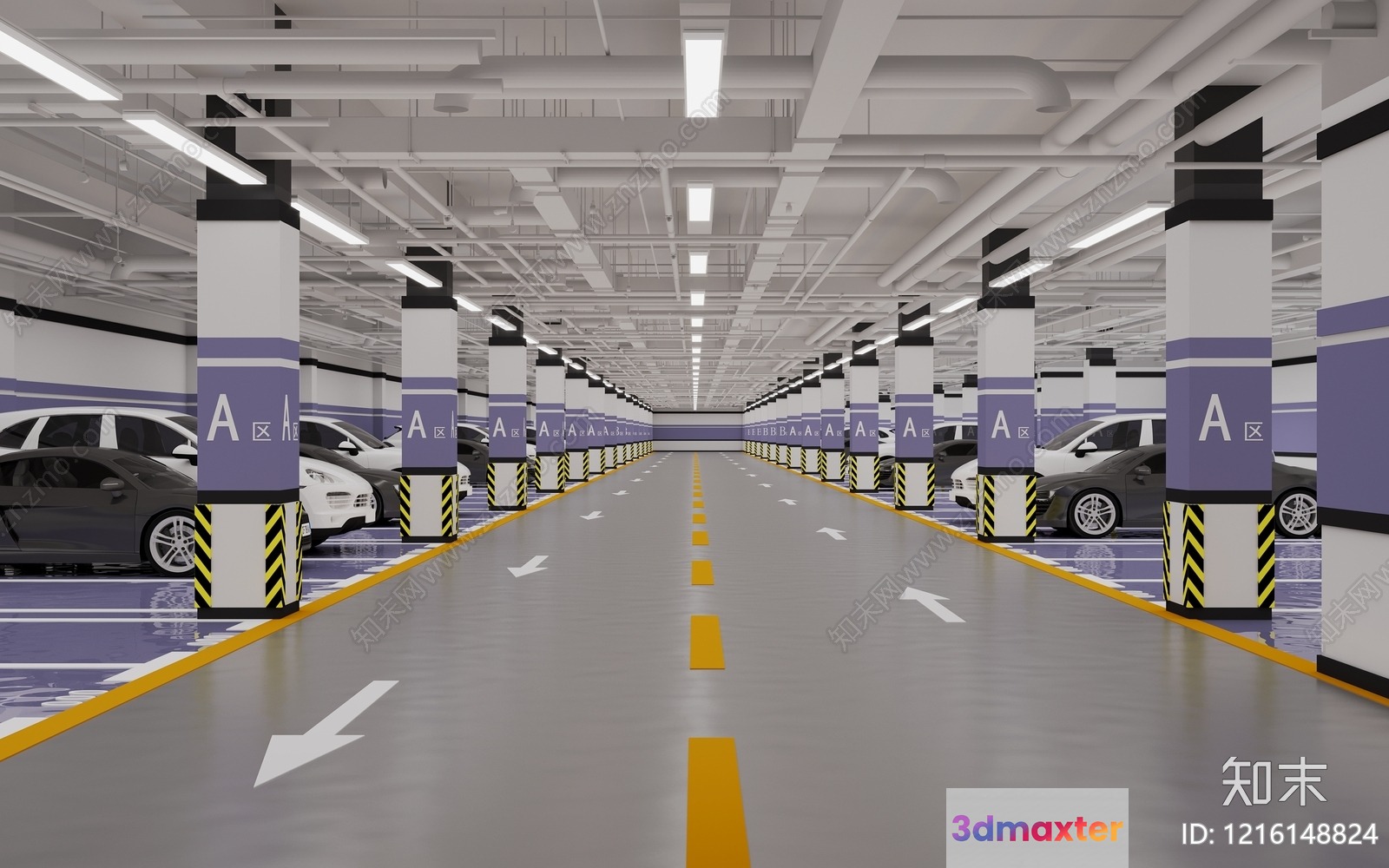 A Car Parking Garage 3D Model - 15271 - VRAY Render
