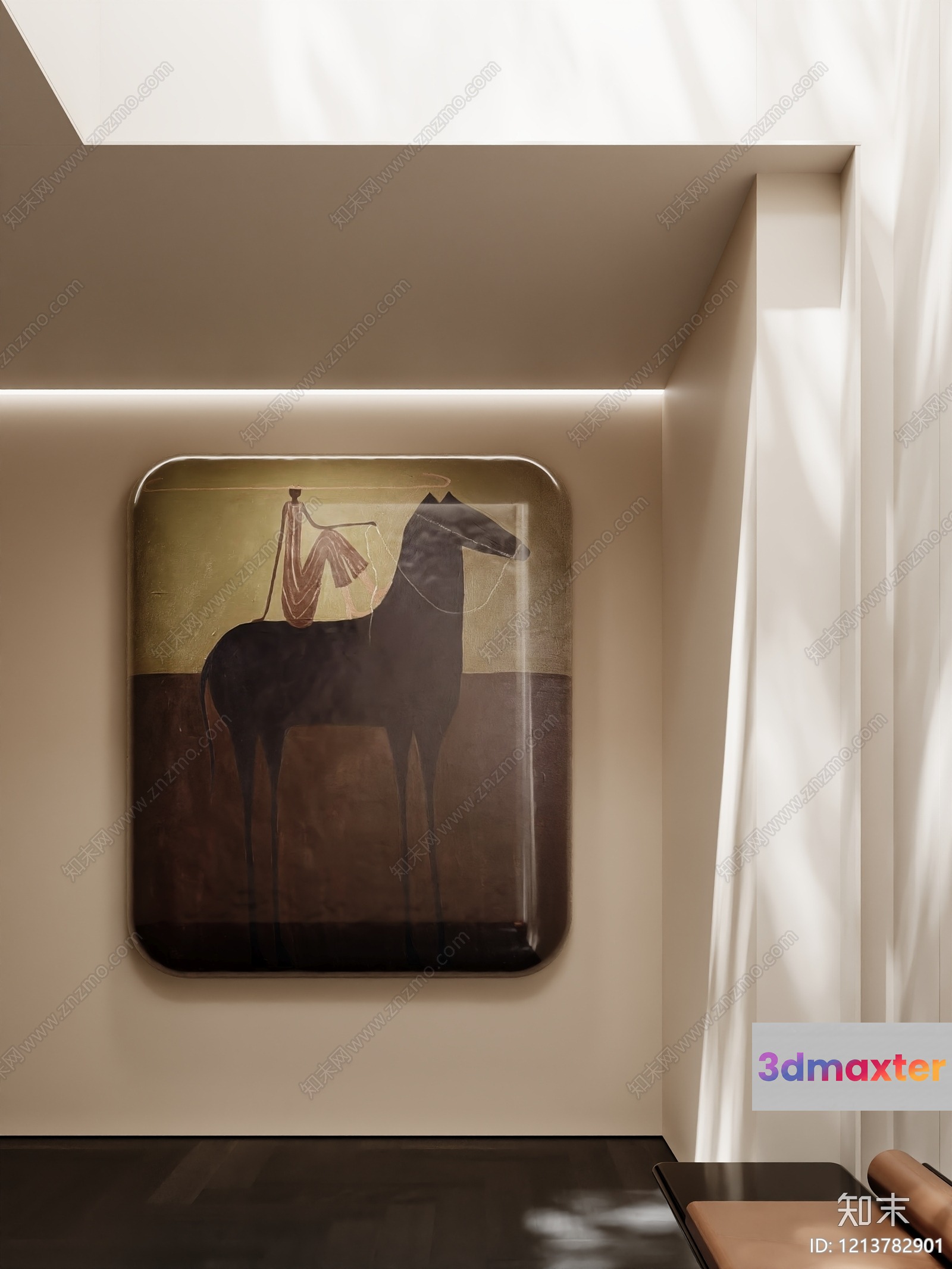 Modern Artwork 3D Model - 14140 - VRAY Render