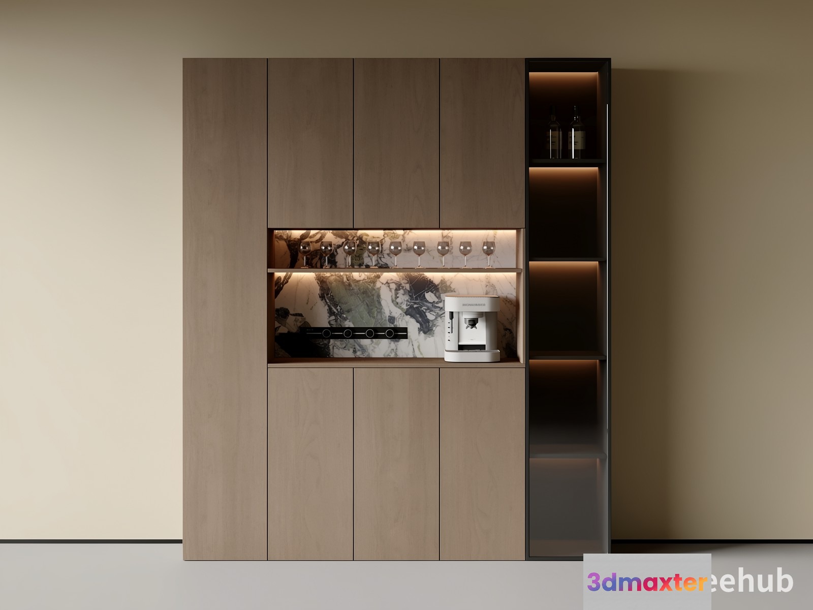 Modern Kitchen Design 3D Model - 23555 - VRAY Render