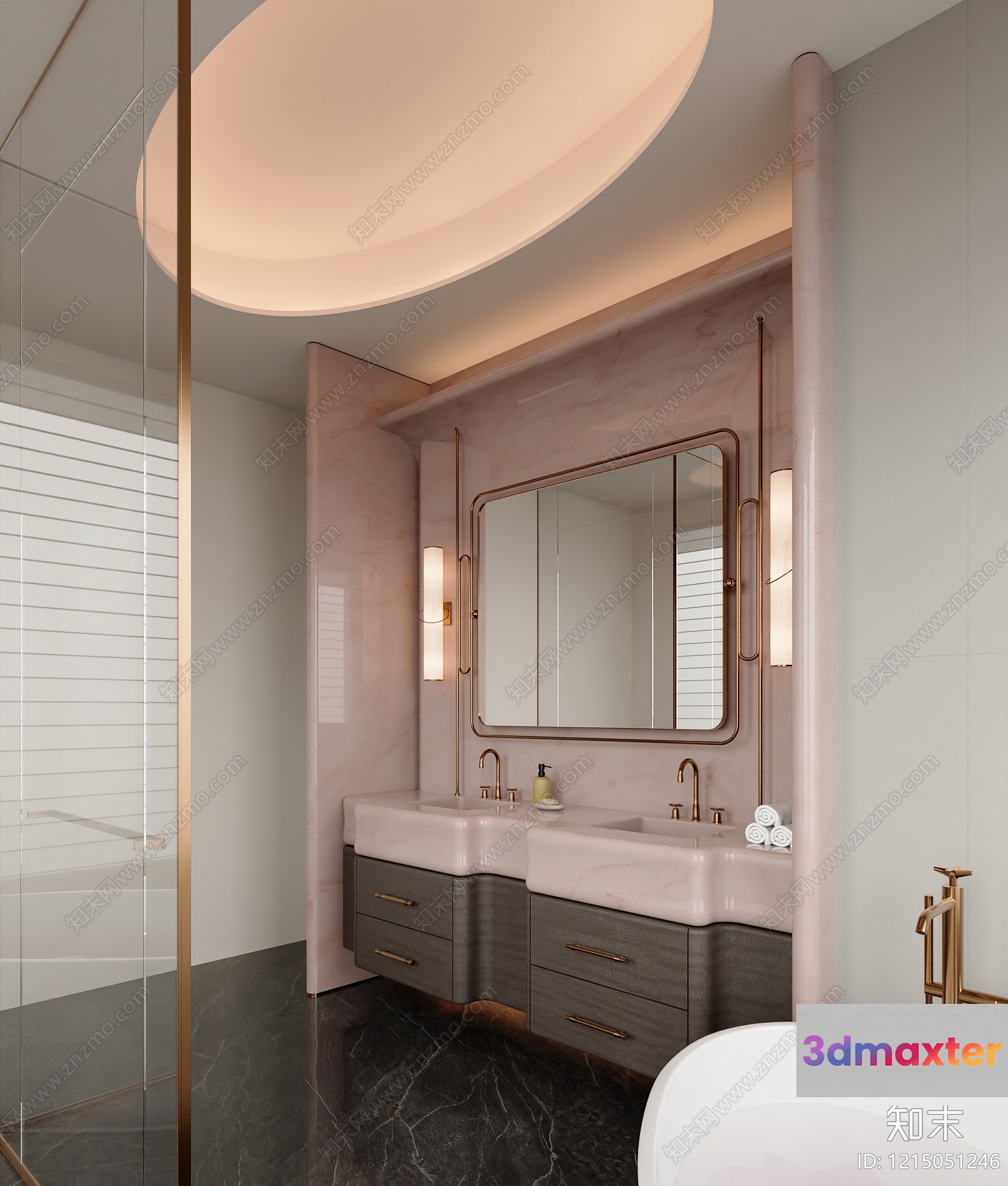 Modern Bathroom Vanity 3D Model - 9653 - VRAY Render