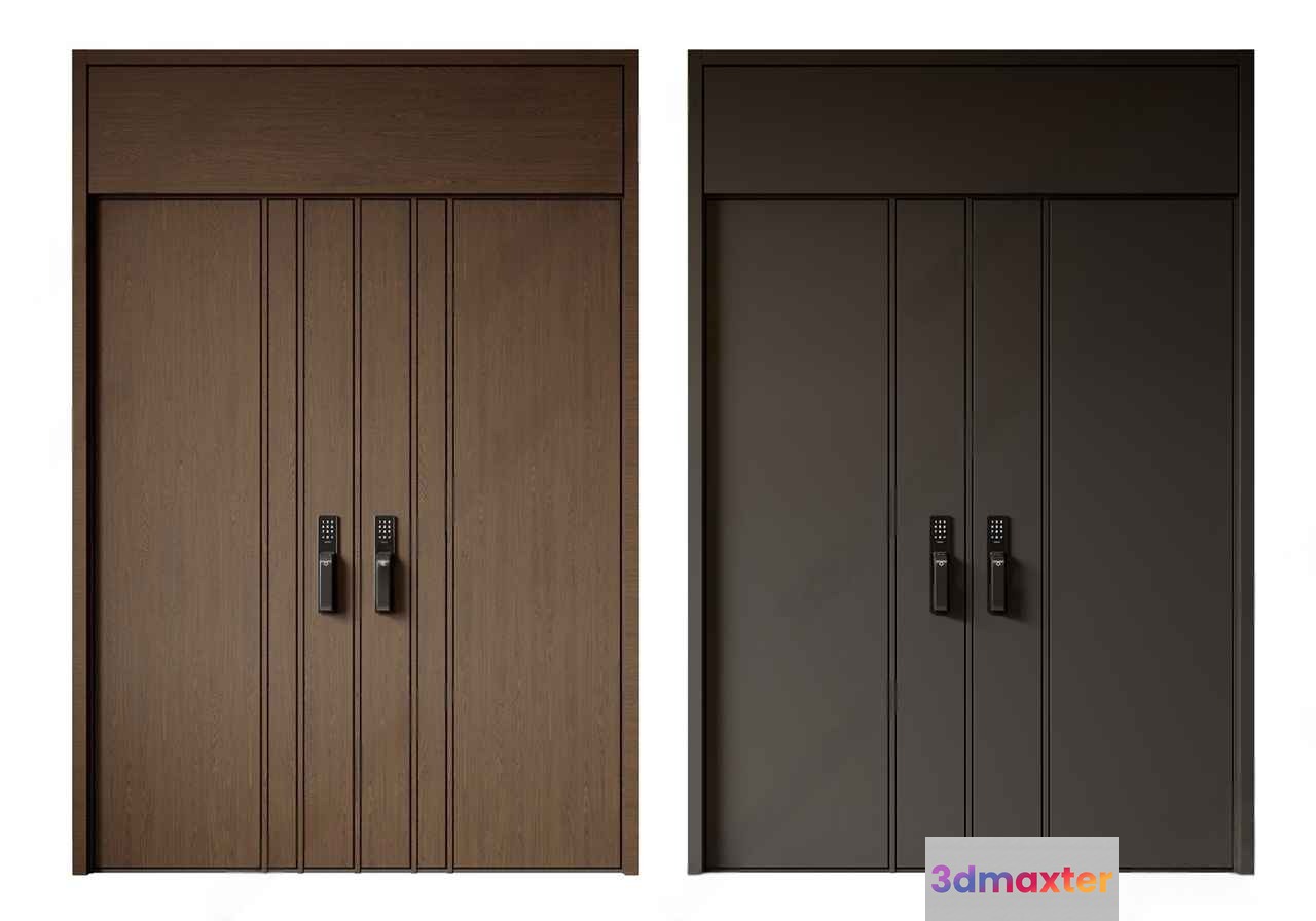 Two Doors With Keypads 3D Model - 1343 - VRAY Render