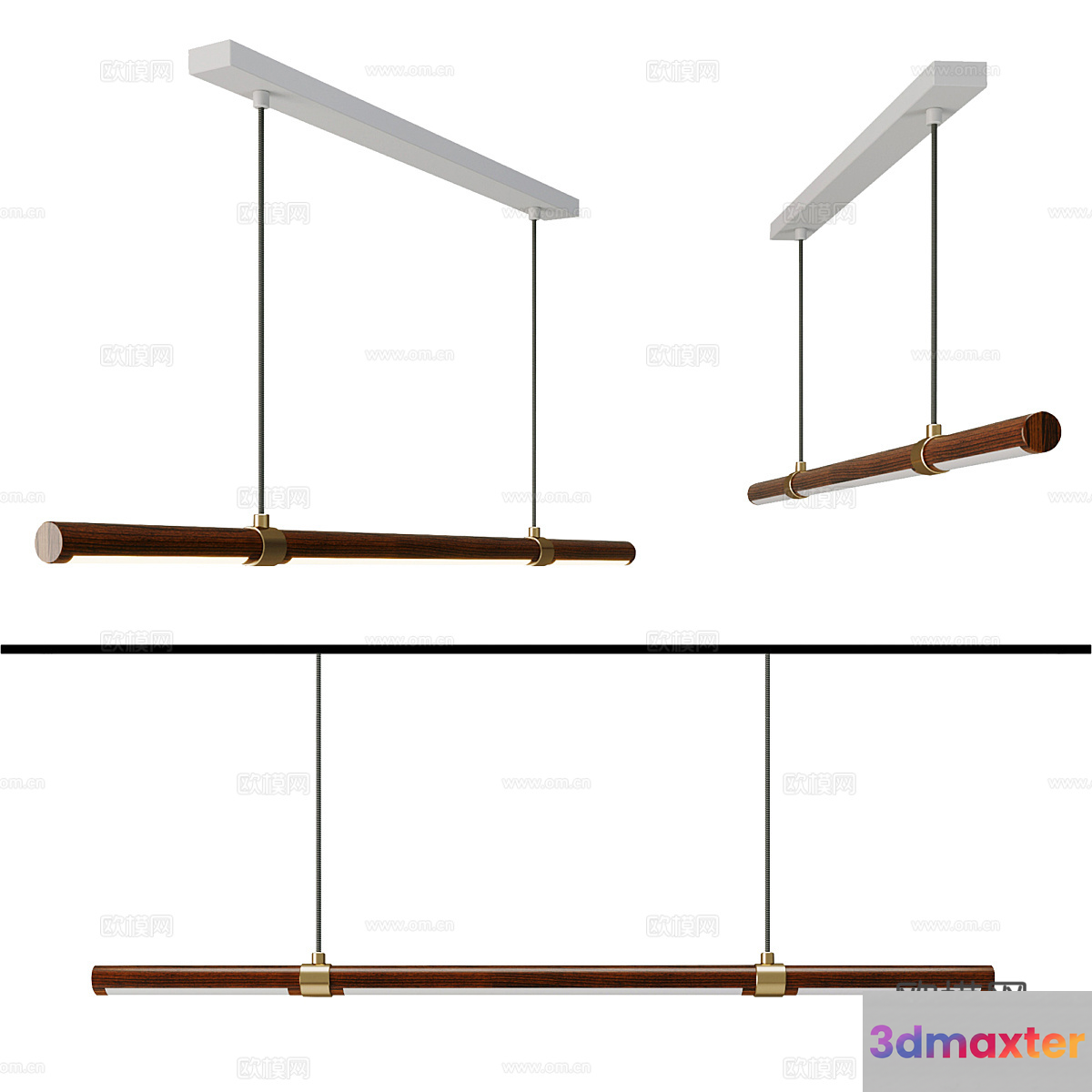 Gold Light Fixture 3D Model - 420 - VRAY Render