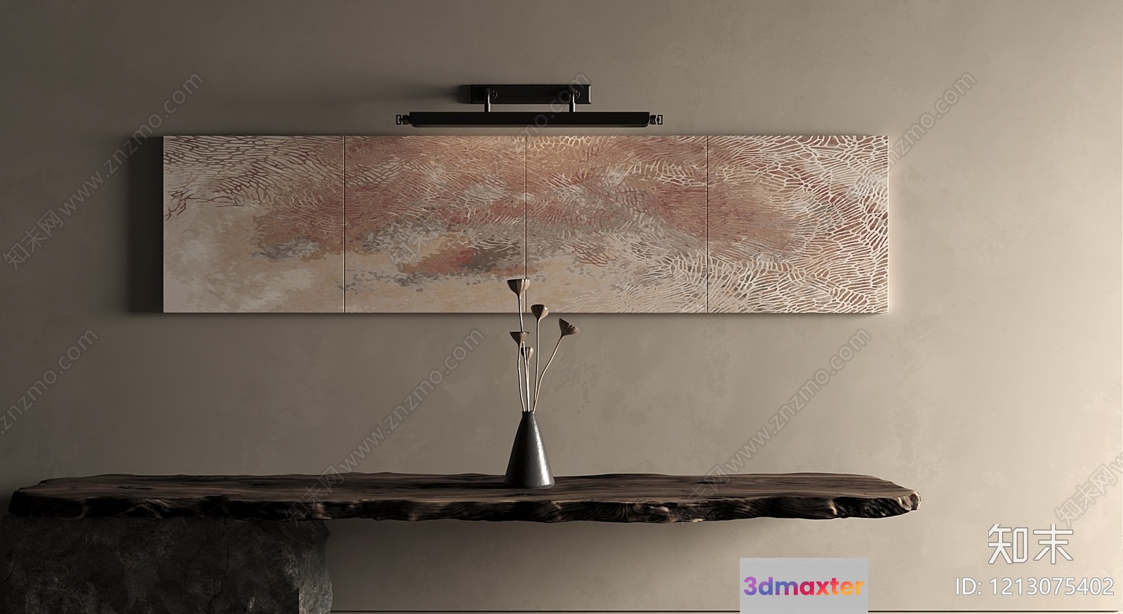 Modern Art Piece 3D Model - 5675 - VRAY Render