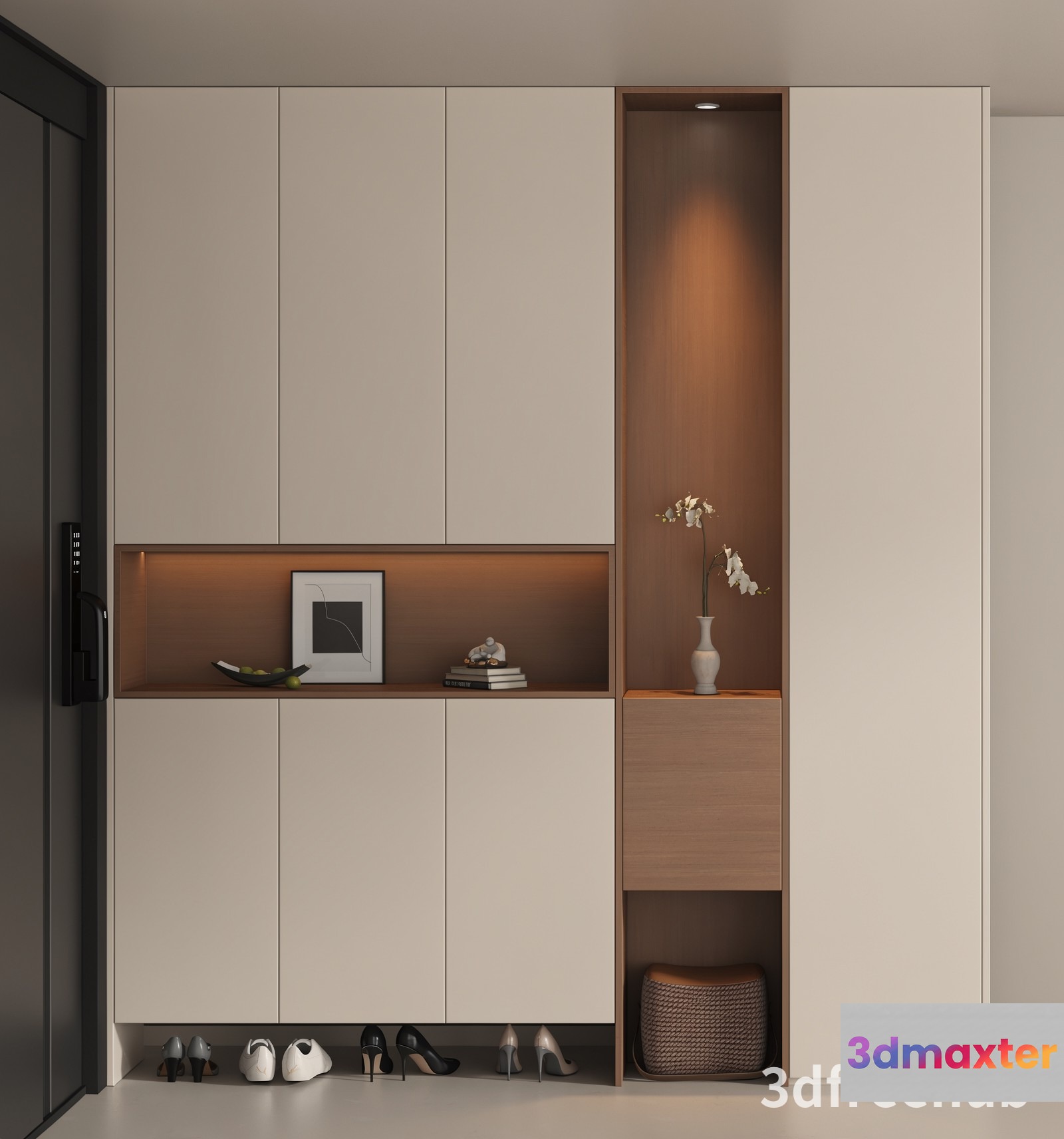 Modern Shoe Closet 3D Model - 20790 - VRAY Render