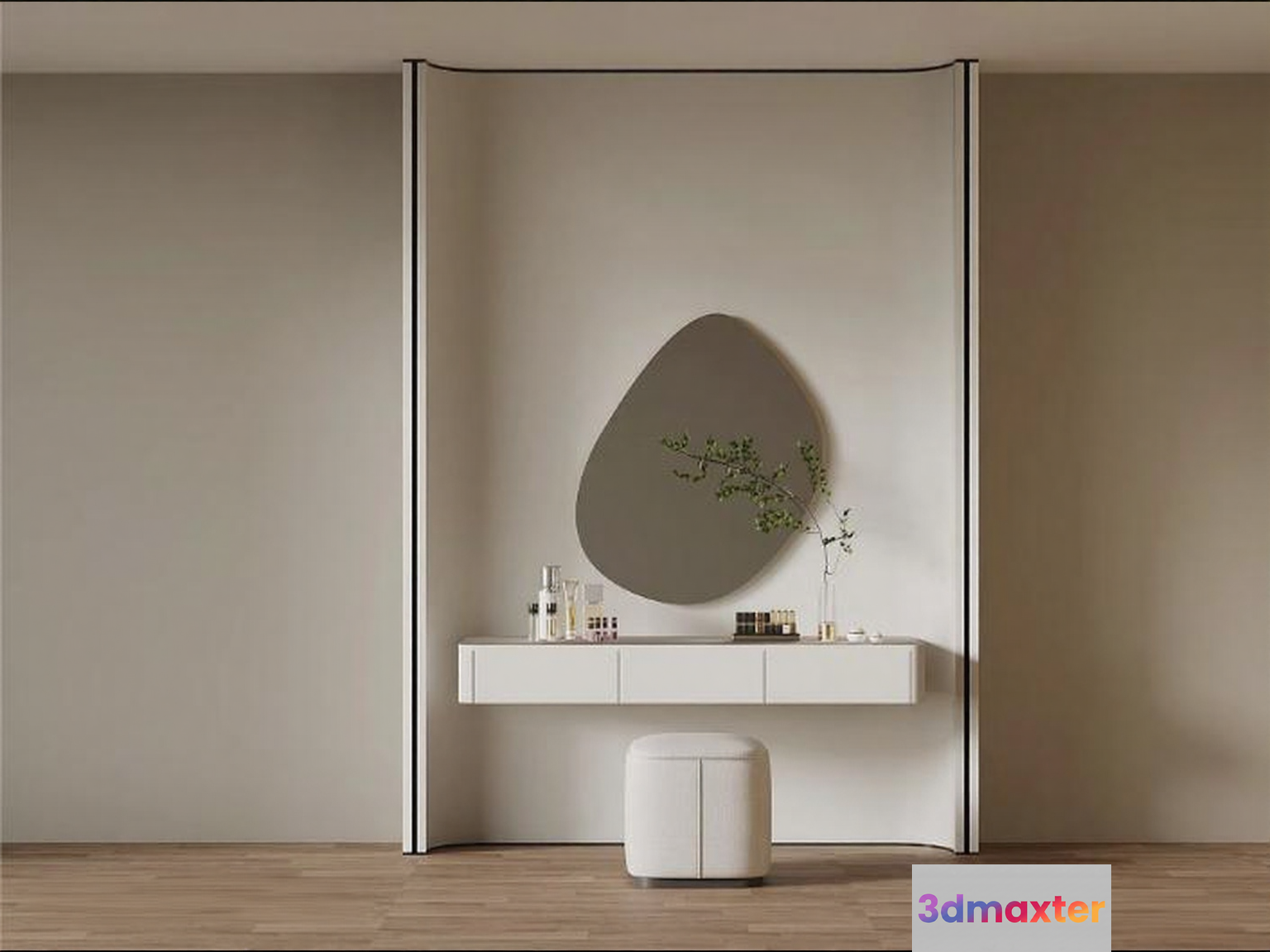 Minimalist Vanity Set 3D Model - 1224 - VRAY Render