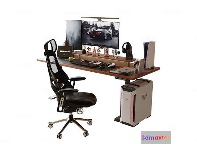 Modern Computer Desk 3D Model - 18481 - VRAY Render