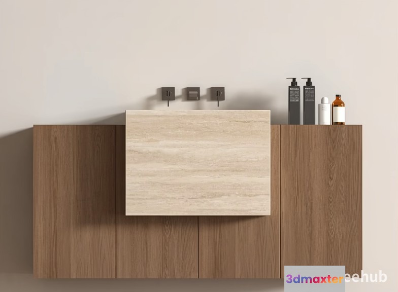 Modern Wooden Cabinet 3D Model - 21777 - VRAY Render