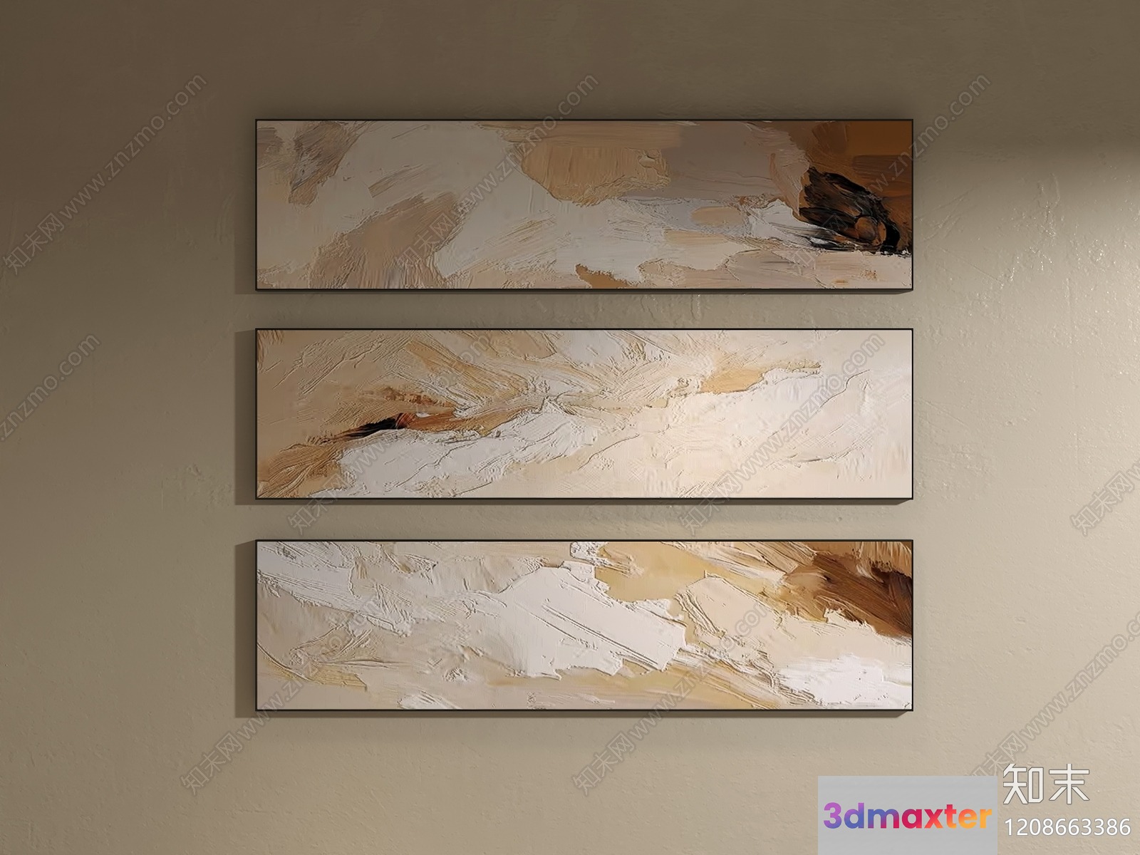 Modern Abstract Art 3D Model - 16714 - VRAY Render