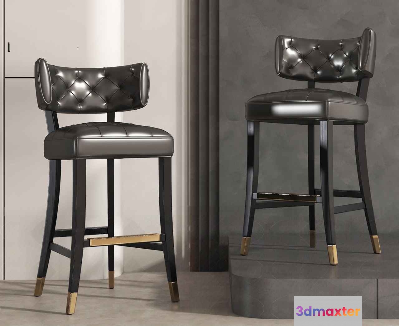 Modern Bar Stools 3D Model - 16288 - VRAY Render