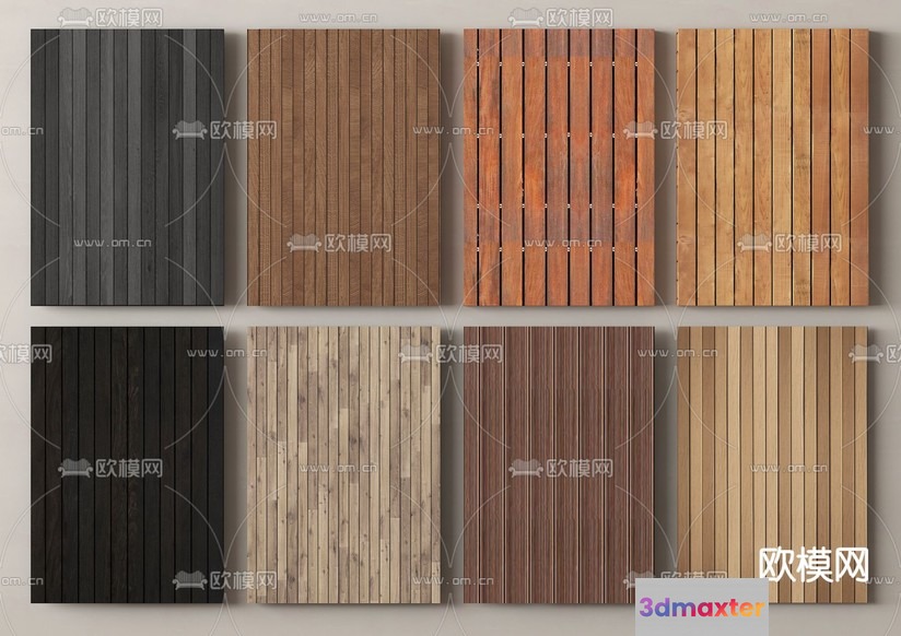 Wooden Wall Panels 3D Model - 17095 - VRAY Render