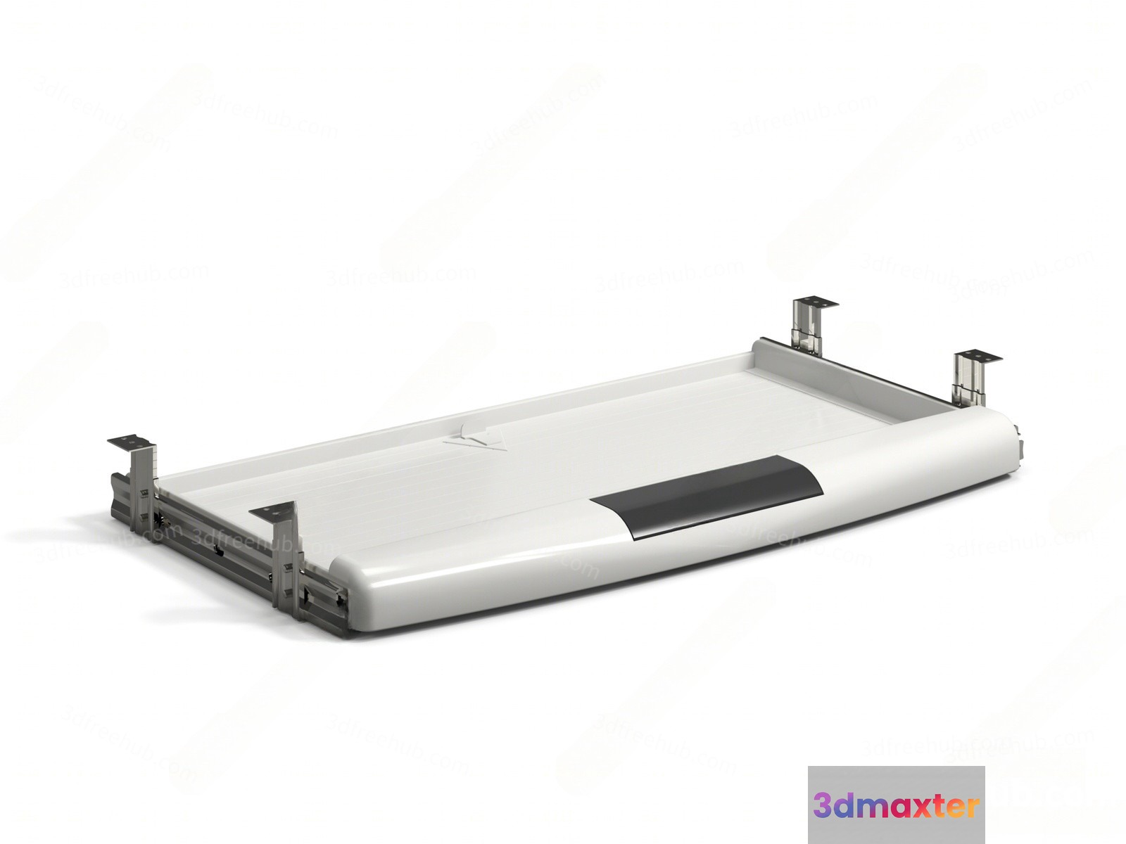 White Metal Tray 3D Model - 10991 - VRAY Render