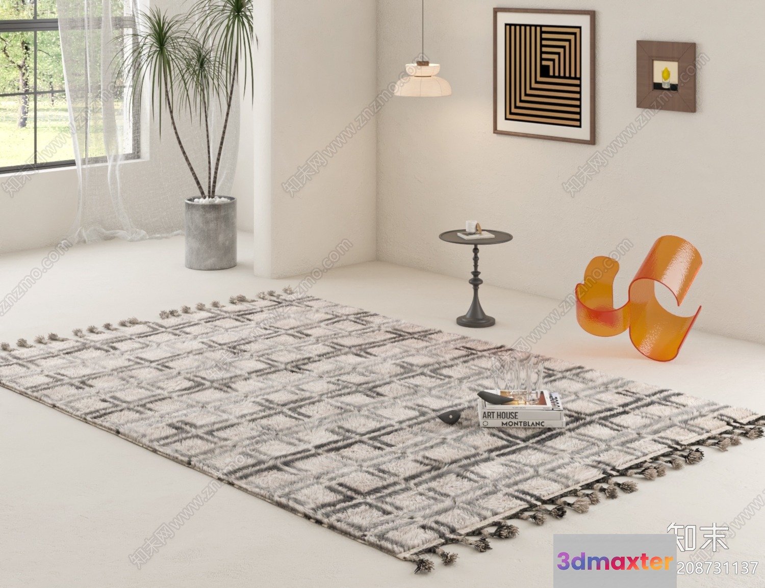 Modern Living Room 3D Model - 7572 - VRAY Render
