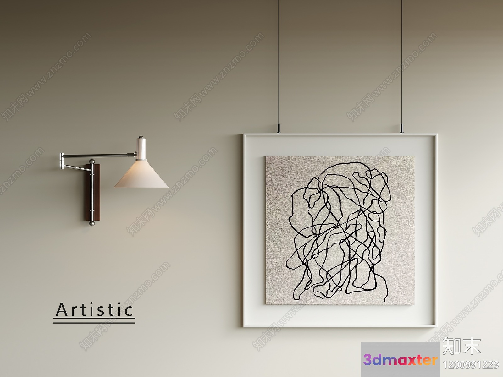 Modern Art Piece 3D Model - 11570 - VRAY Render