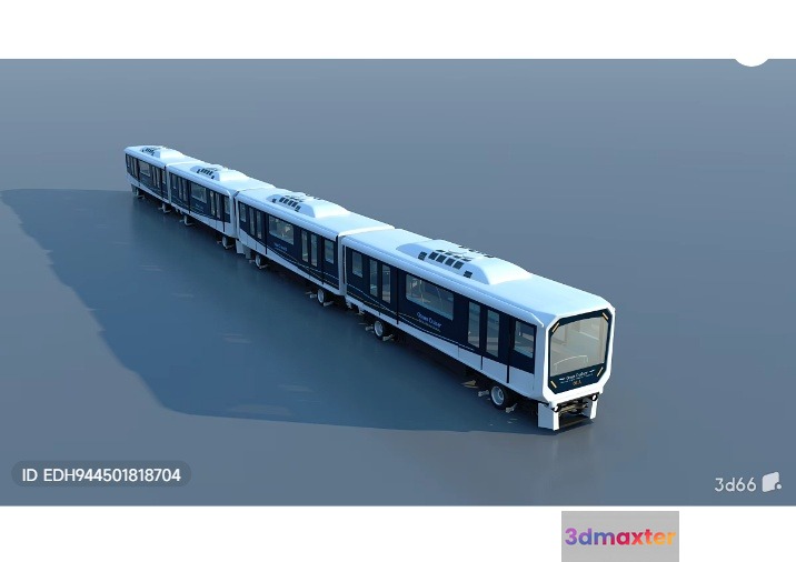 A Train 3D Model - 11034 - VRAY Render
